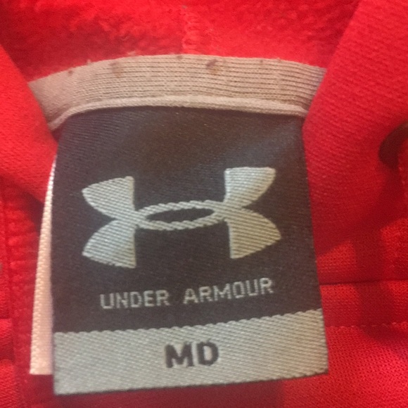 Under Armour Red Pullover Hoodie - Picture 3 of 4